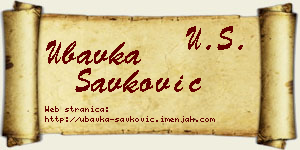 Ubavka Savković vizit kartica